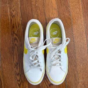 Nike Kids White and Yellow Sneakers